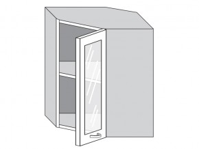 1.60.3у Шкаф настенный (h=720) угловой на 600мм со стекл. дверцей в Екатеринбурге - evalinemebel.ru | фото
