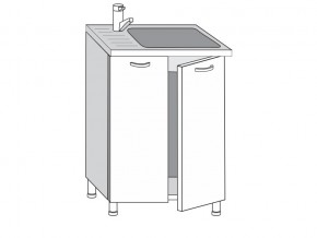 2.60.2м Шкаф-стол на 600мм под врезную мойку с 2-мя дверцами в Екатеринбурге - evalinemebel.ru | фото