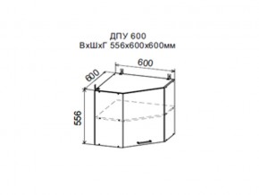 Шкаф верхний ДПУ600 угловой в Екатеринбурге - evalinemebel.ru | фото
